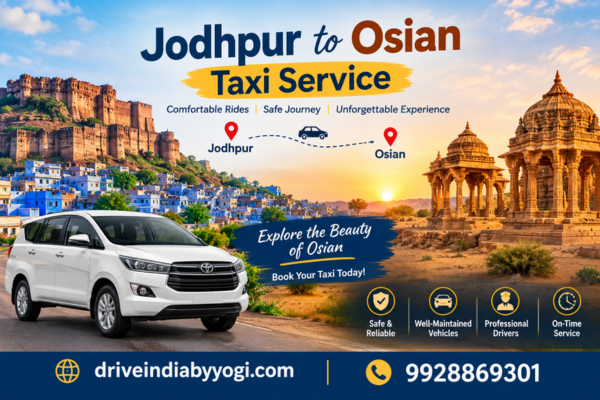 Comfortable taxi from Jodhpur to Osian