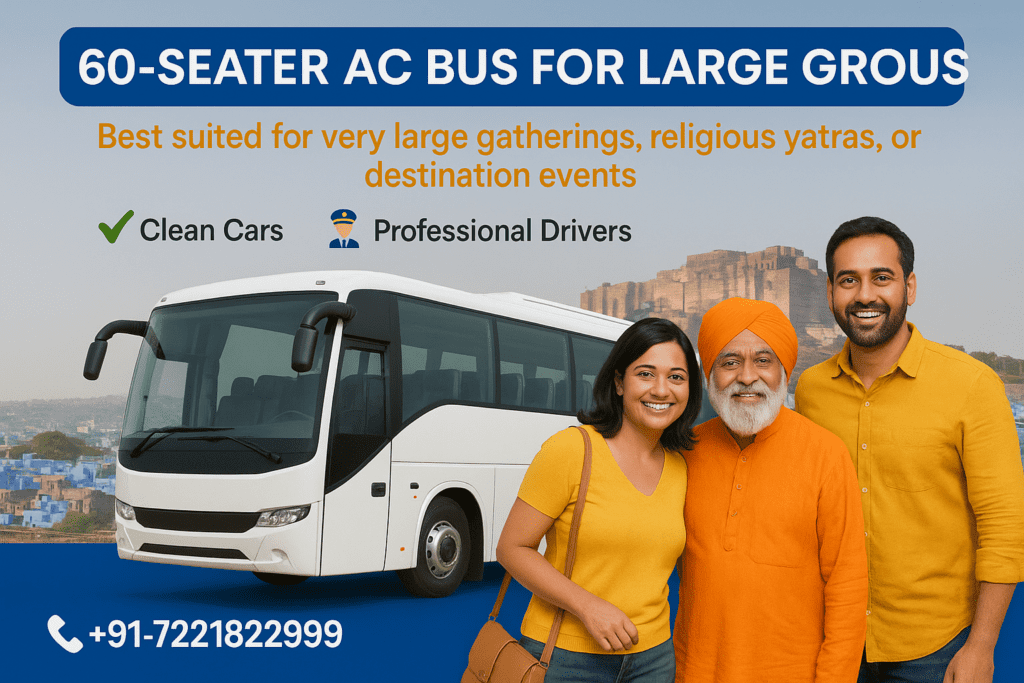60-Seater AC Bus for Large Groups