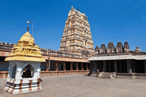 Hampi (Karnataka) A UNESCO site of ancient ruins, temples, and bouldered landscapes.