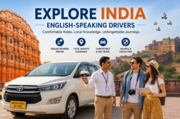 Private car tour with an English-speaking driver in India