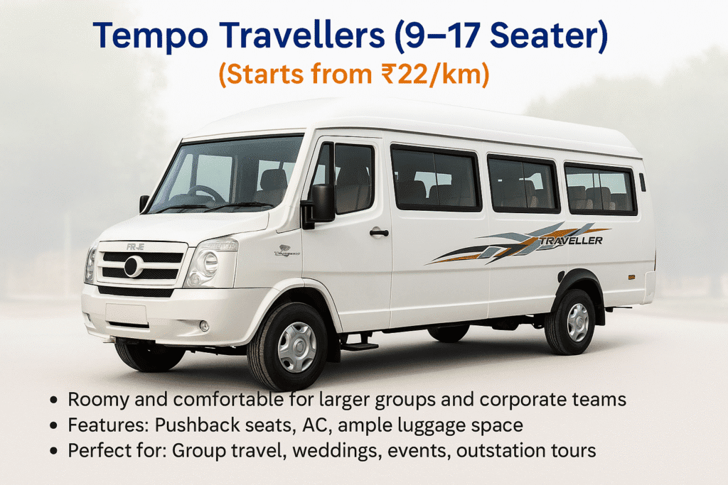 tempo traveller use for india tours