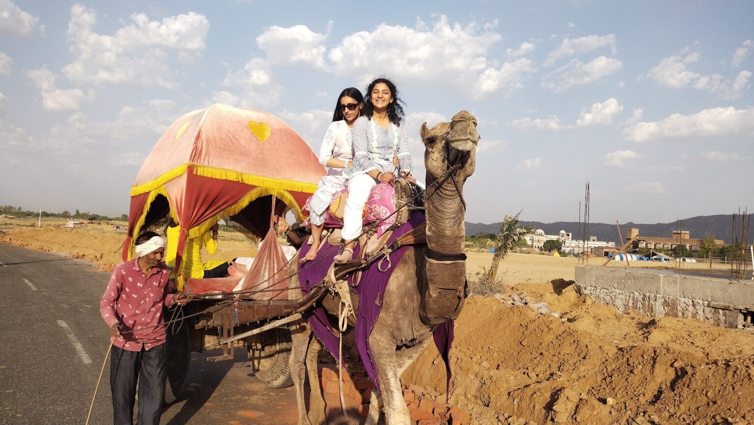 Camel safari adventure in the golden sands of Jaisalmer – true Rajasthan vibes.
