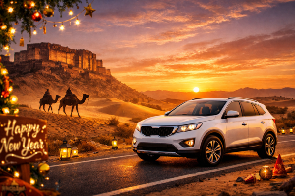 Best New Year Car Rental Rajasthan for family and group trips with professional drivers