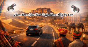 New Year Rajasthan trip by car with private driver exploring forts, deserts, and royal cities of Rajasthan
