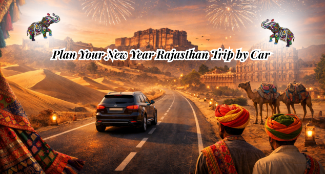New Year Rajasthan trip by car with private driver exploring forts, deserts, and royal cities of Rajasthan