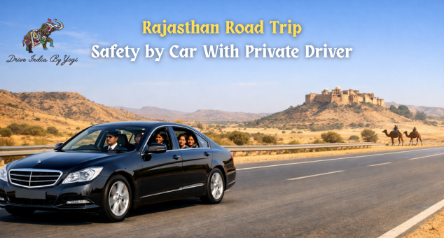 Rajasthan Road Trip Safety with private car and professional driver on highway
