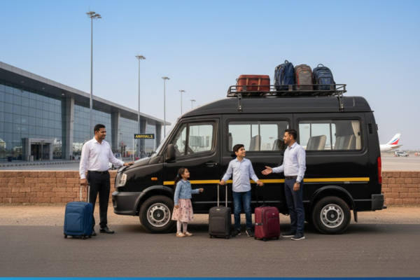 Jodhpur airport pickup and drop in luxury Urbania Tempo Traveller