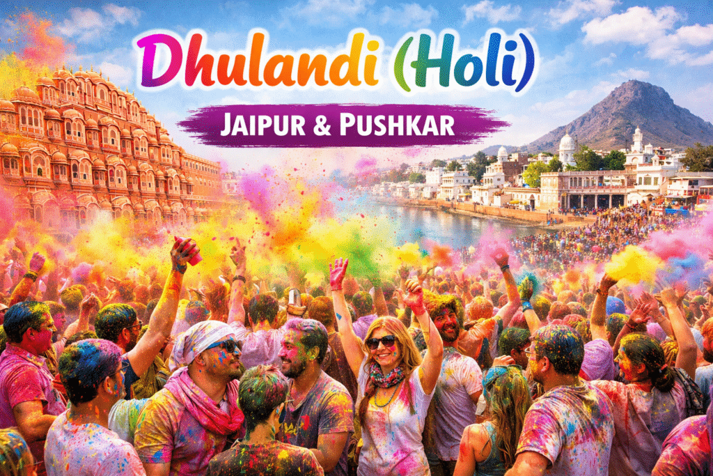 Holi celebration in Jaipur and Pushkar Rajasthan