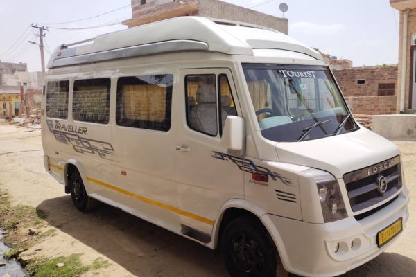 Tempo Traveller vehicle for group travel in Jaisalmer Sightseeing Taxi service