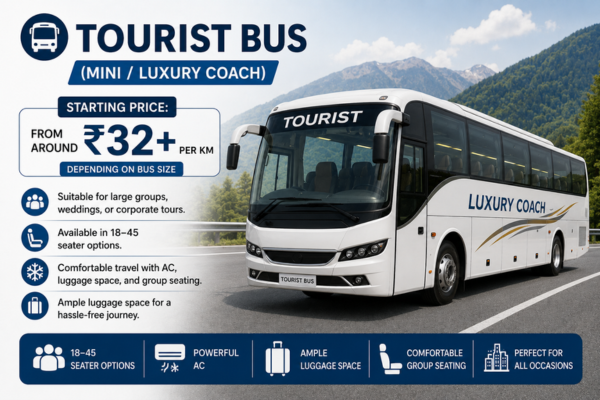 luxury tourist bus for group travel India