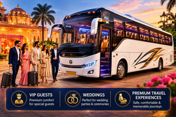 Luxury bus for large group transportation