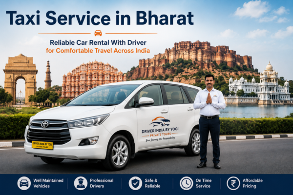 White Innova Crysta taxi with professional driver in India