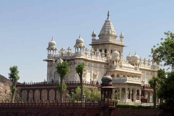 Beautiful marble cenotaph of Jaswant Thada in Jodhpur