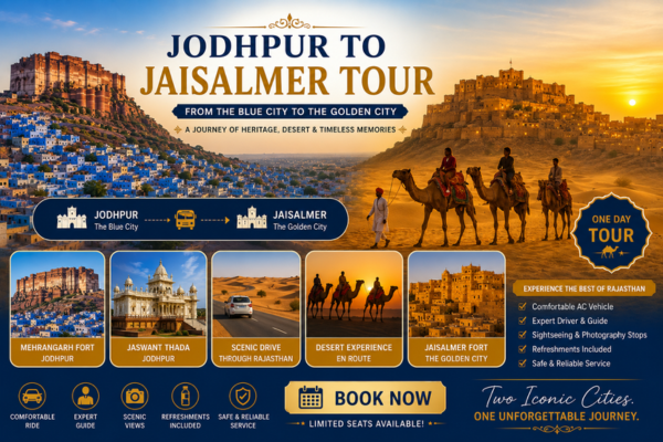 Car Hire in Jodhpur for Jaisalmer desert and sightseeing tour