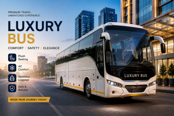 Luxury bus available for hire in Delhi