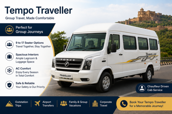 Tempo Traveller available for group travel in Delhi