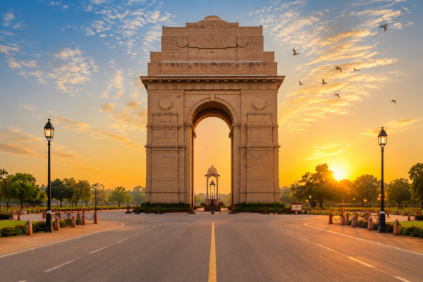 India Gate war memorial in New Delhi