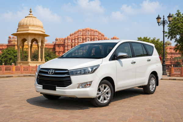 White Innova Crysta for Jaipur Sightseeing Tour
