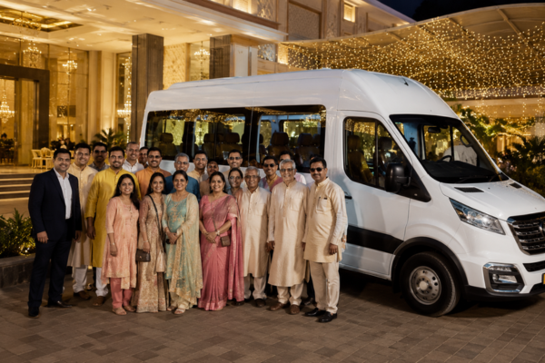 Wedding guests with tempo traveller rental service in Jodhpur