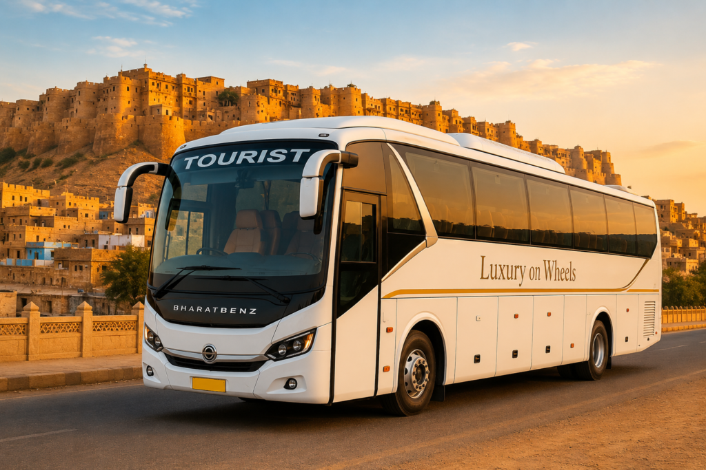 Luxury tourist bus in Jaisalmer for group travel