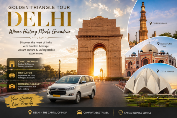 India Gate and Delhi landmarks during the Golden Triangle Tour