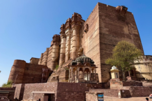 Front view of Mehrangarh Fort in Jodhpur Rajasthan