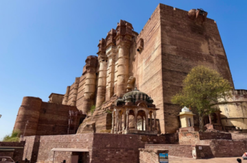 Front view of Mehrangarh Fort in Jodhpur Rajasthan